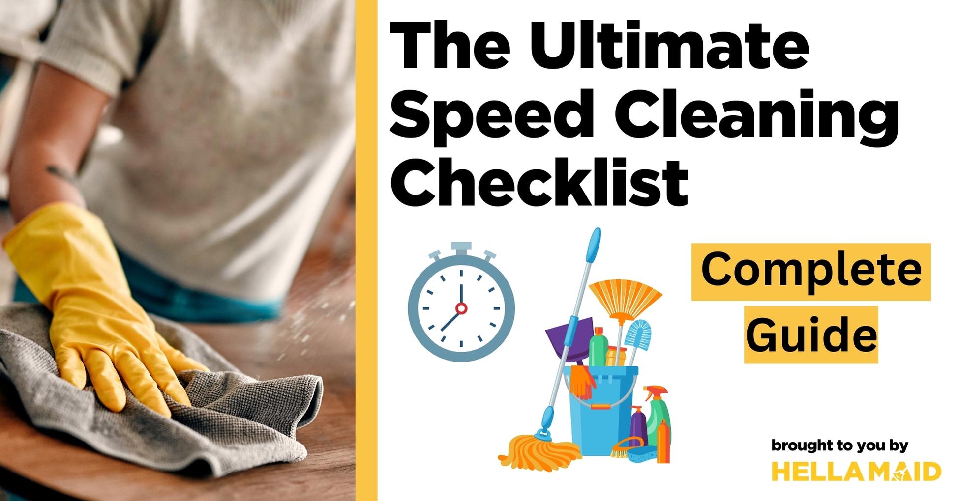 speed cleaning checklist