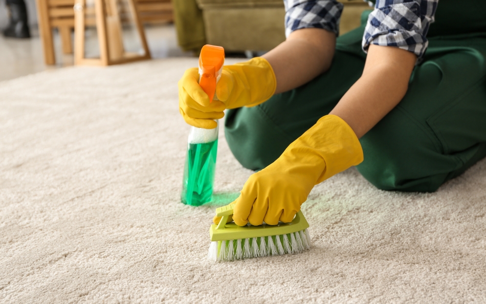 how to clean mold on carpets