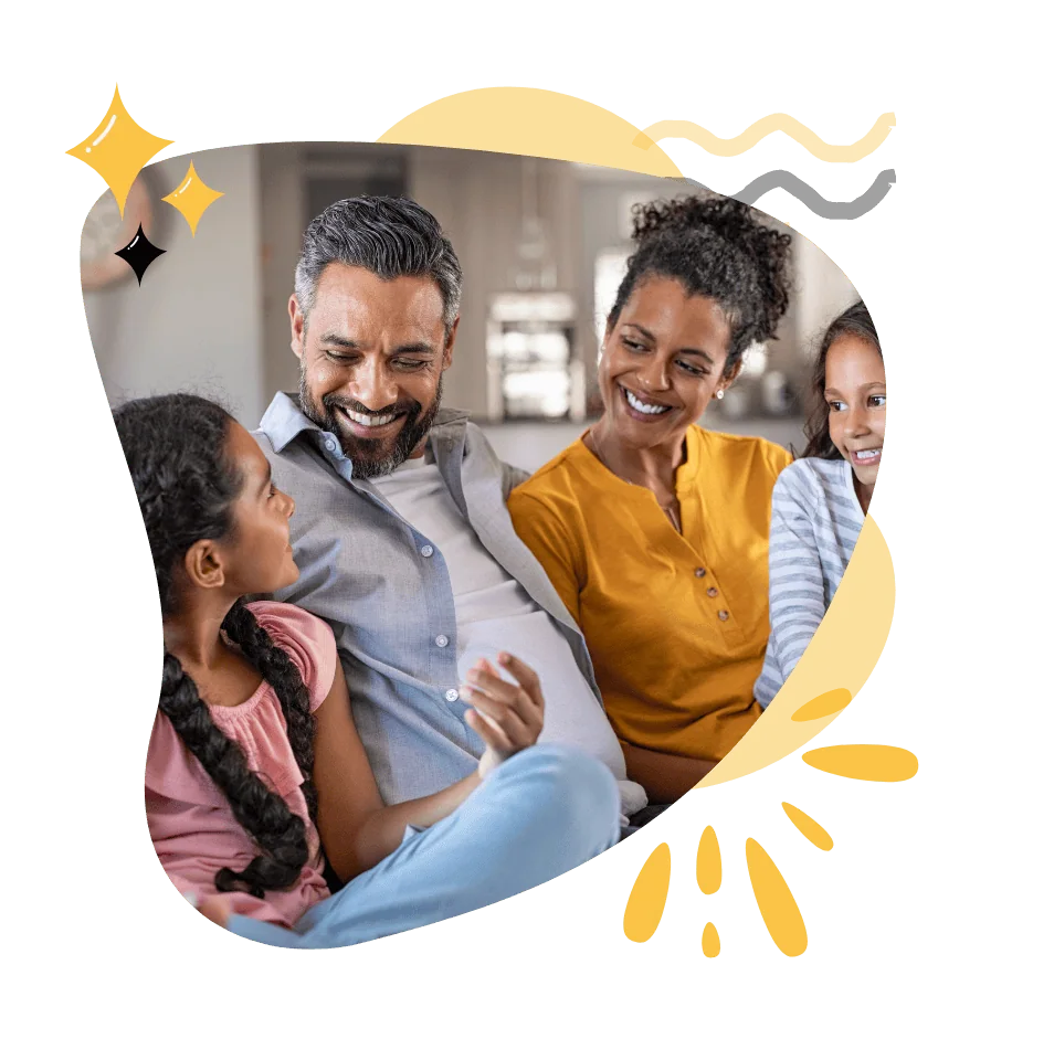 family enjoying clean home in Texas