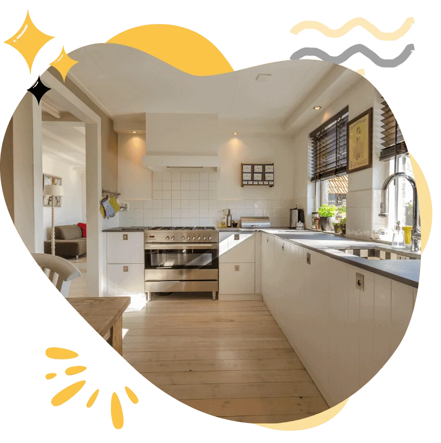 Hellamaid's expert cleaning services leave your kitchen spotless, offering a bright and welcoming space for cooking and family gatherings. Residential cleaning at its best with Hellamaid
